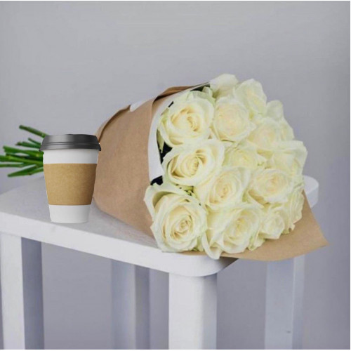 Купить на заказ Кофе с цветами с доставкой в Уштобе